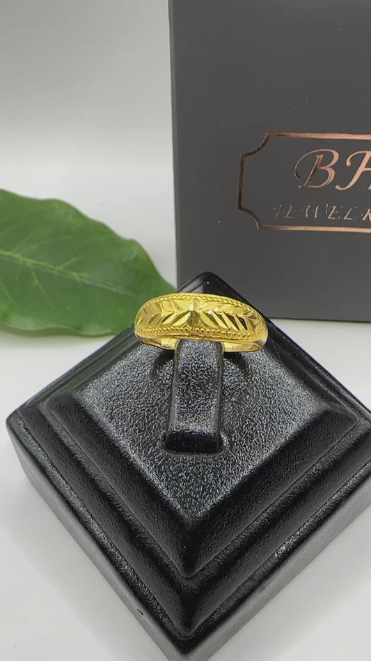 Pure gold ring